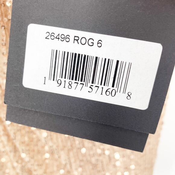 MAC DUGGAL Dress Size 6 Evening Gown Sequin Rose Gold Mini NEW Front Twist - Picture 7 of 8